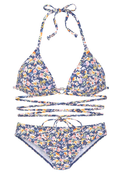 Buffalo Triangel Bikini Tara Blau Bedruckt Cup A B 32 LASCANA De