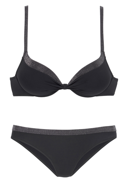 Jette Push Up Bikini Londyn Schwarz Cup A Lascana De