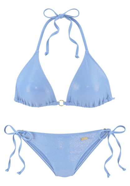 LASCANA Triangel Bikini Gloss Hellblau Cup A B 32