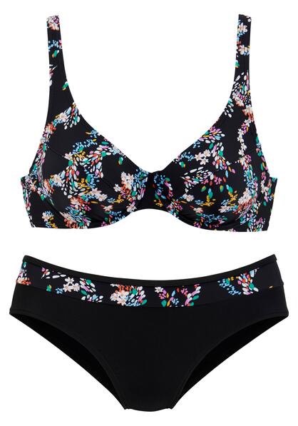 Petite Fleur B Gel Bikini Schwarz Bedruckt Cup B