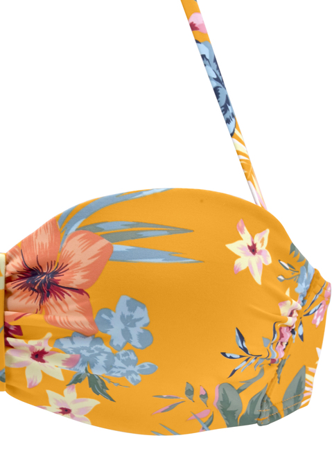 Bench B Gel Bandeau Bikini Top Maui Gelb Bedruckt Cup A