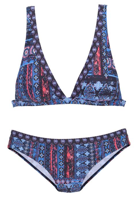 S Oliver Triangel Bikini Medley Marine Bedruckt Cup A B