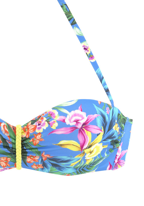 Venice Beach Bügel Bandeau Bikini Top Hanni blau bedruckt Cup A