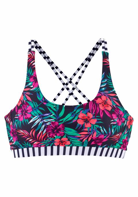 Bustier Bikini Top Marine Bedruckt Lascana De