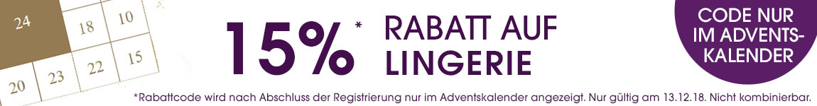 15% auf Lingerie 15% auf Lingerie