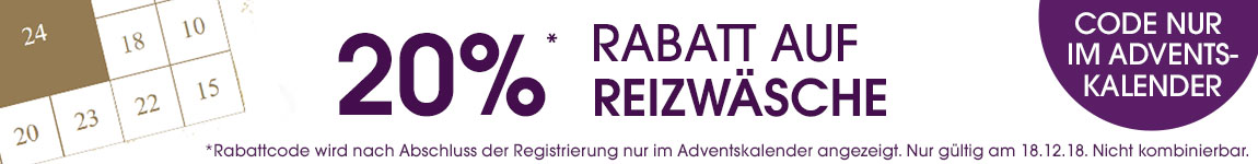20% auf Reizwäsche 20% auf Reizwäsche