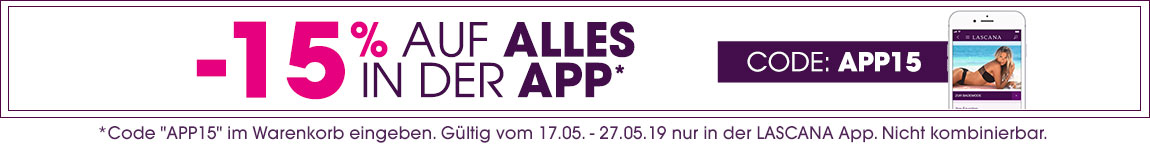 -15% auf alles in der App -15% auf alles in der App