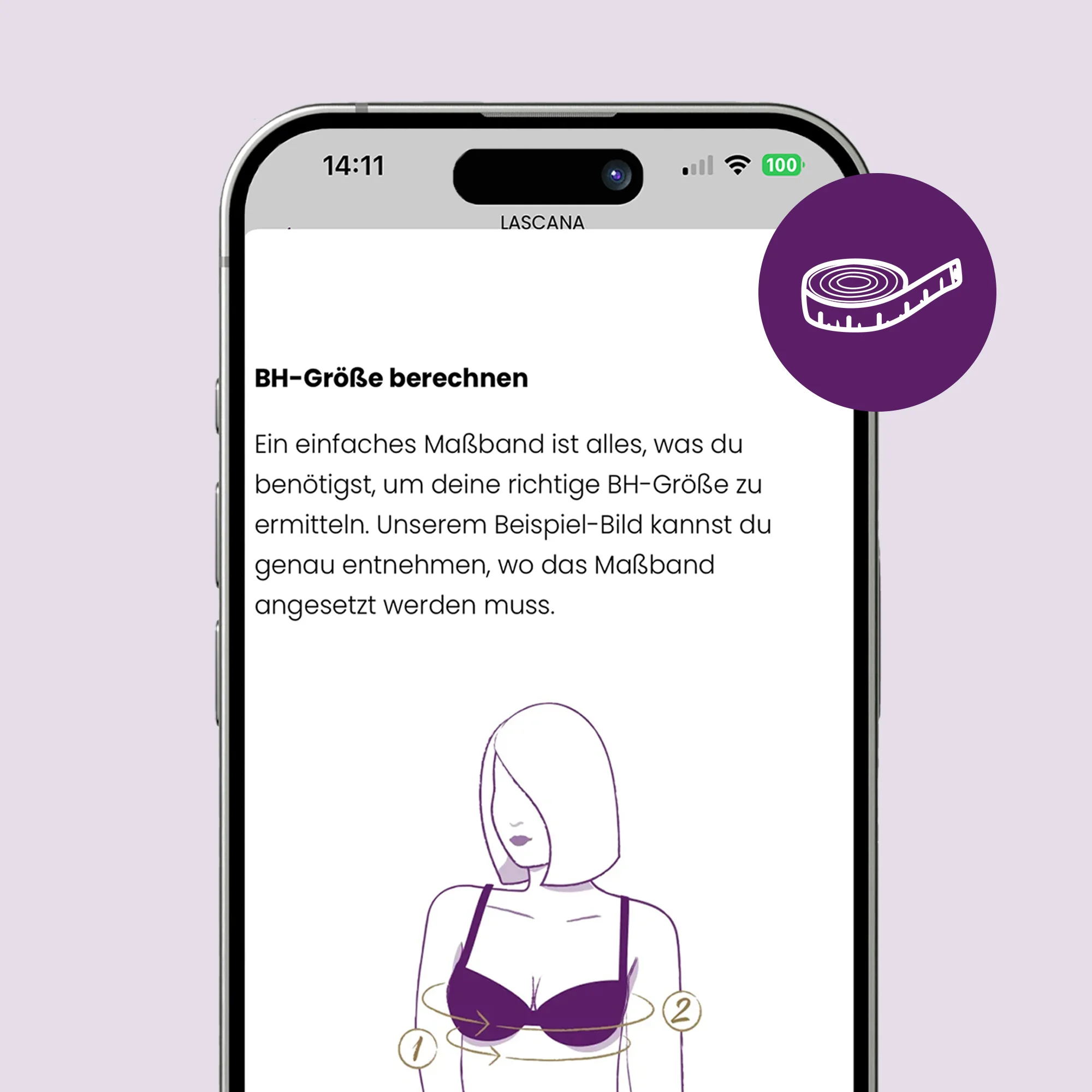 LLASCANA App Größenberater