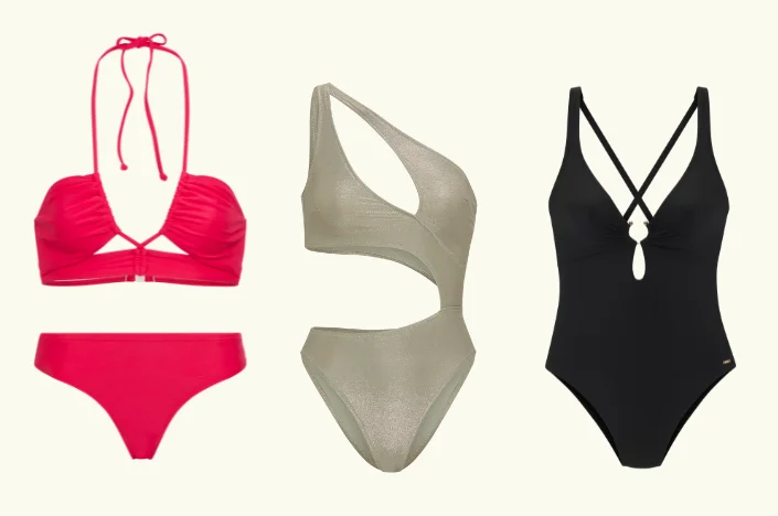 LASCANA One-Shoulder-Badeanzug mit seitlichen Cut-Outs