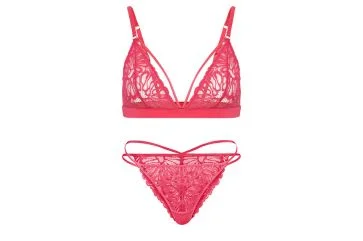 Bralette und String in raspberry von LSCN BY LASCANA