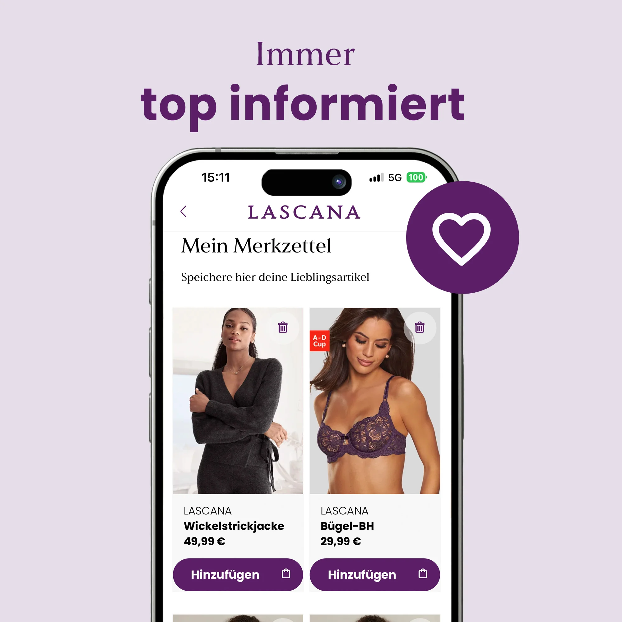 LASCANA App Immer Top Informiert