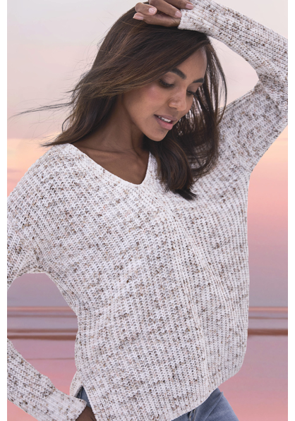 V-Ausschnitt-Pullover