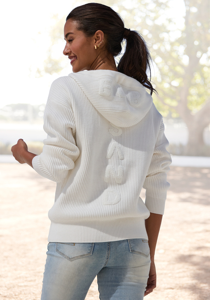 Kapuzenstrickjacke