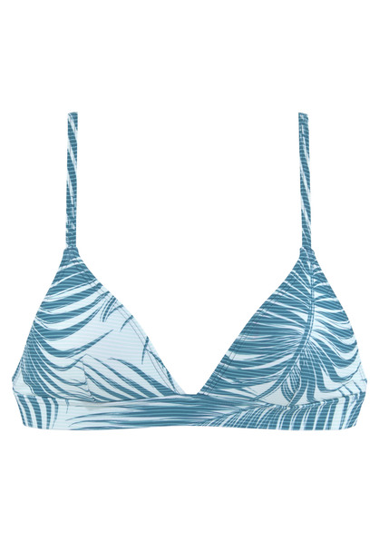 LASCANA ACTIVE Triangel-Bikini-Top "Coal" Petrol-bedruckt | Cup C/D | 34