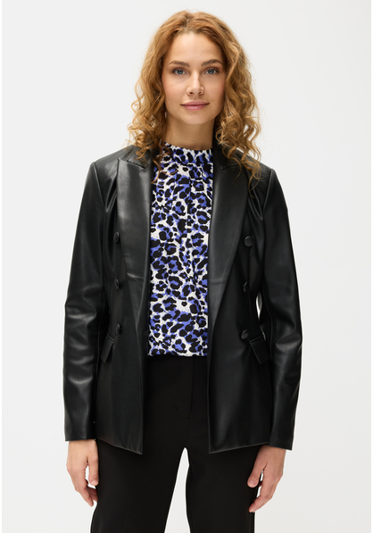 Lederimitat-Blazer