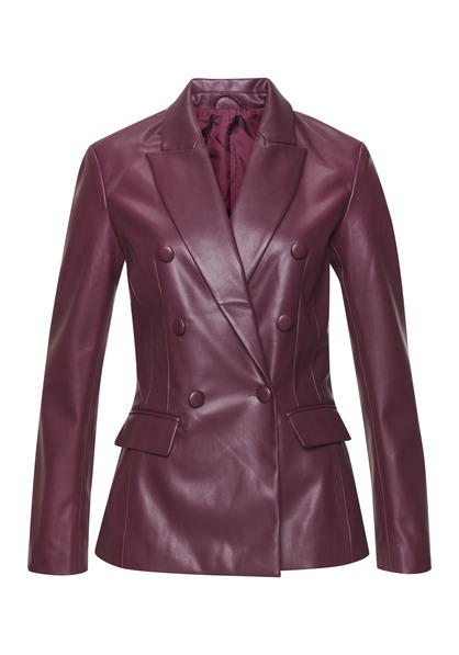 Lederimitat-Blazer