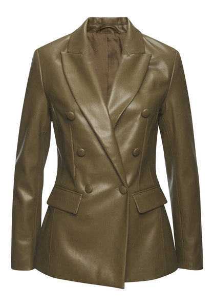 Lederimitat-Blazer