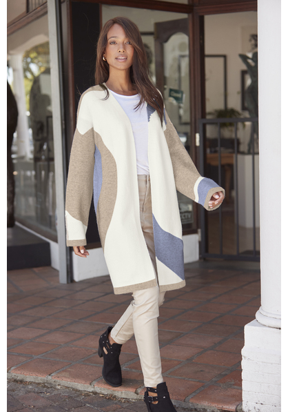 Longstrickjacke