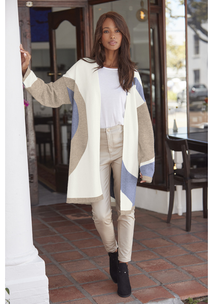 Longstrickjacke