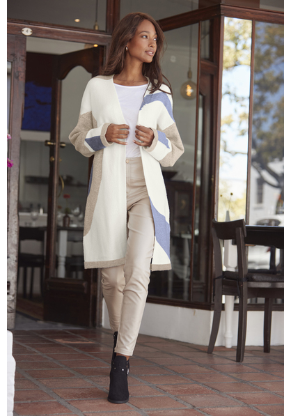 Longstrickjacke