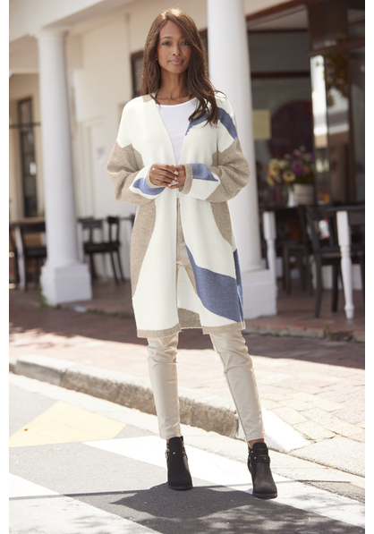 Longstrickjacke