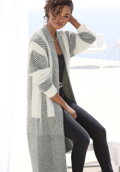Longstrickjacke