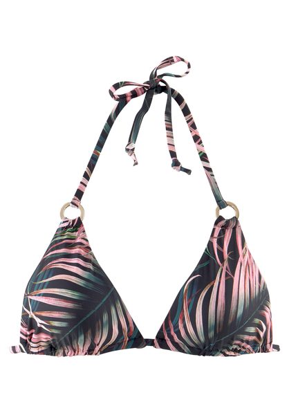 LASCANA Triangel-Bikini-Top "Reese" Schwarz-bedruckt | Cup A/B | 32