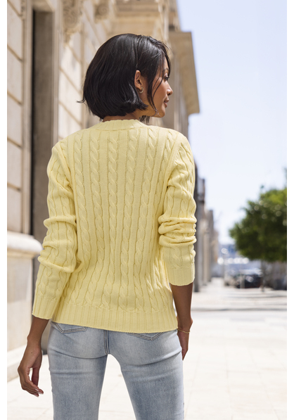 V-Ausschnitt-Pullover