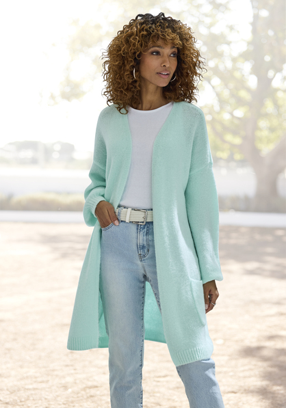Longstrickjacke