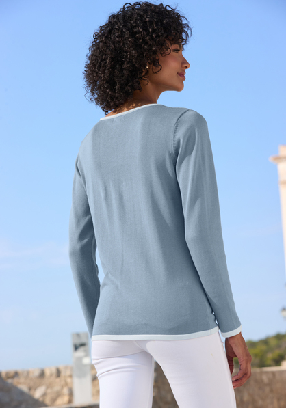 V-Ausschnitt-Pullover