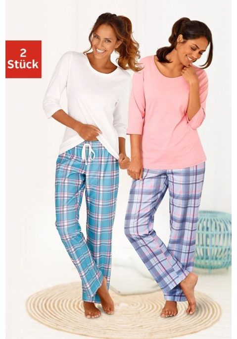 Pyjama von ARIZONA in koralle