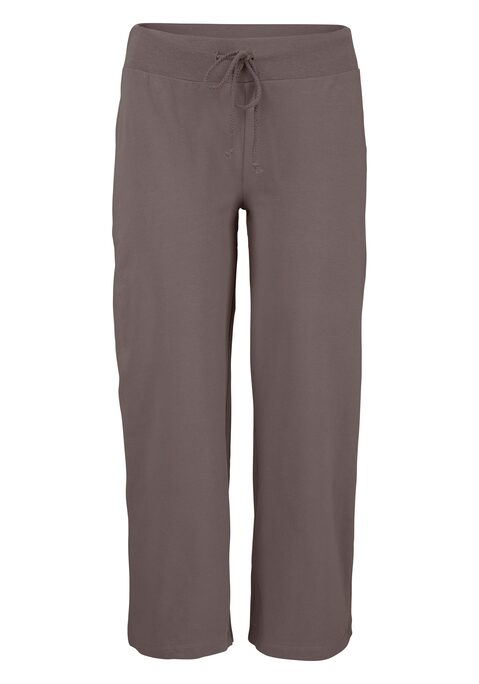 Bild: 7/8-Strandhose von Beachtime by Lascana: 7/8-Jerseyhose von Beachtime. Bequemes Bündchen mit Kordelzug. Weite Beinform. Länge ohne Bund ca. 80 cm. Aus 95% Baumwolle (unterstützt Cotton made in Africa), 5% Elasthan