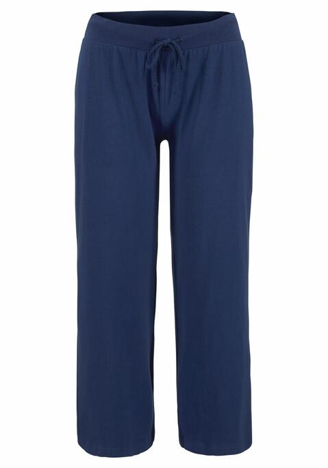 Bild: 7/8-Strandhose von Beachtime by Lascana: 7/8-Jerseyhose von Beachtime. Bequemes Bündchen mit Kordelzug. Weite Beinform. Länge ohne Bund ca. 80 cm. Aus 95% Baumwolle (unterstützt Cotton made in Africa), 5% Elasthan