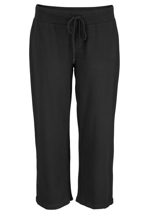 Bild: 7/8-Strandhose von Beachtime by Lascana: 7/8-Jerseyhose von Beachtime. Bequemes Bündchen mit Kordelzug. Weite Beinform. Länge ohne Bund ca. 80 cm. Aus 95% Baumwolle (unterstützt Cotton made in Africa), 5% Elasthan