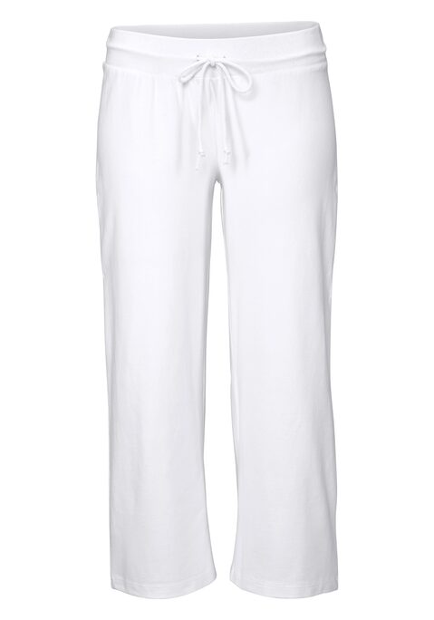 Bild: 7/8-Strandhose von Beachtime by Lascana: 7/8-Jerseyhose von Beachtime. Bequemes Bündchen mit Kordelzug. Weite Beinform. Länge ohne Bund ca. 80 cm. Aus 95% Baumwolle (unterstützt Cotton made in Africa), 5% Elasthan