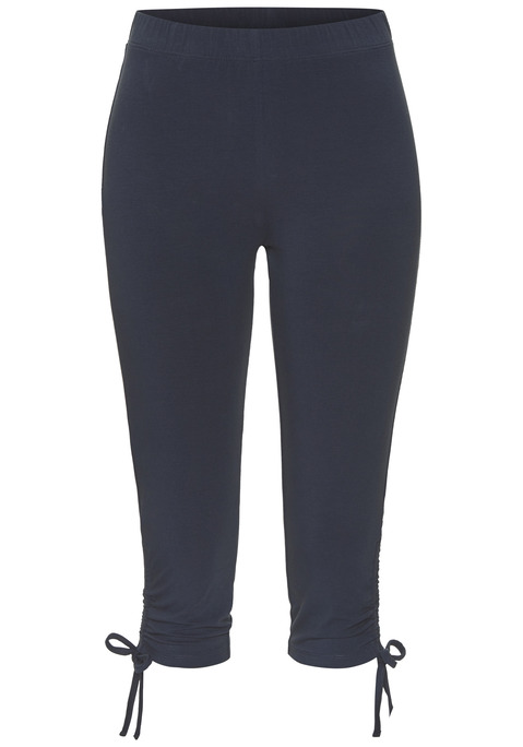 Bild: Caprileggings von Beachtime by Lascana: Caprihose von Beachtime mit seitlichen Tunnelzügen. Elastischer Hosenbund. Eng anliegende Passform. Bequemer Stretchjersey.
