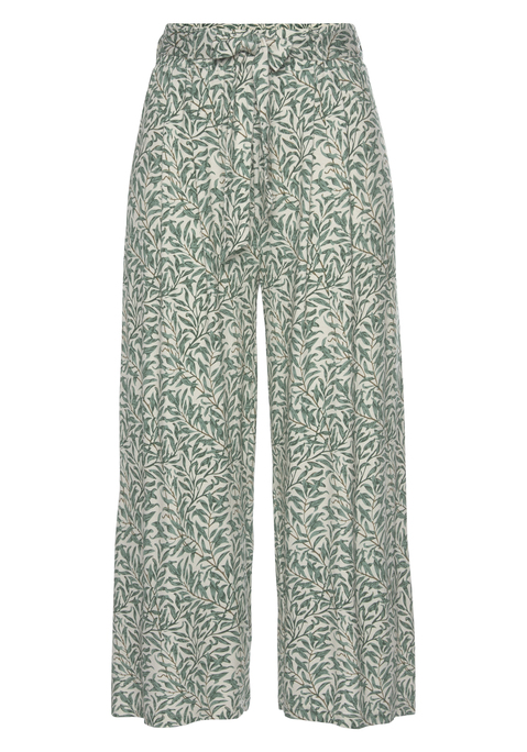 Bild: Culotte von Beachtime by Lascana: Luftige Culotte von Beach Time mit Allovermuster. Leicht erhöhter Bund mit Gürtelschlaufen und Bindeband. Weit geschnittener Hosenbeinverlauf. Vielseitig kombinierbar. Weich fließende Viskosequalität.