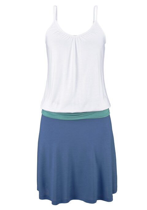 Bild: Strandkleid von Beachtime by Lascana: Kleid von Beachtime in unterschiedlichen Farbvarianten. Verstellbare Spaghettiträger. Aufwendige Raffungen in Hüfthöhe. Länge ca. 94 cm. Aus 100% Viskose.