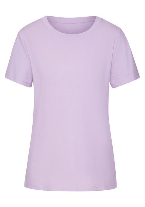 Bild: T-Shirt von Beachtime by Lascana: Klassisches T-Shirt von Beachtime. Unifarben. Rundhalsausschnitt. Seitliche Saumschlitze. Locker fallende Passform. Hochwertiger Baumwoll-Jersey.