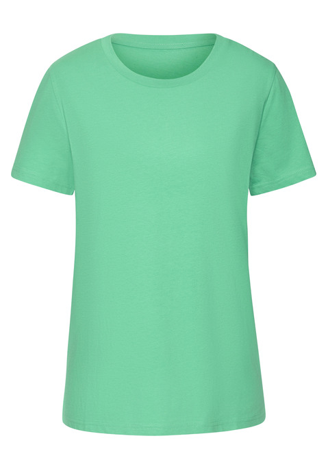Bild: T-Shirt von Beachtime by Lascana: Klassisches T-Shirt von Beachtime. Unifarben. Rundhalsausschnitt. Seitliche Saumschlitze. Locker fallende Passform. Hochwertiger Baumwoll-Jersey.