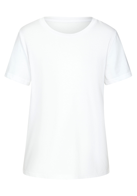 Bild: T-Shirt von Beachtime by Lascana: Klassisches T-Shirt von Beachtime. Unifarben. Rundhalsausschnitt. Seitliche Saumschlitze. Locker fallende Passform. Hochwertiger Baumwoll-Jersey.