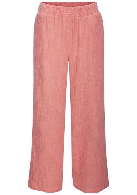 Bild: Schlupfhose von Beachtime: Schlupfhose von Beachtime. Bequemer Smokbund. Gerade Beinform. Praktische Eingrifftaschen. Sommerliche Musselinware aus Baumwolle.