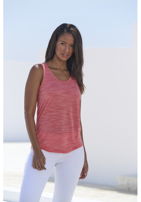 BEACHTIME Tanktop Damen apricot-meliert, grau-meliert Gr.32/34