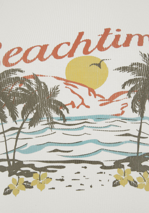 Bild: Tanktop von Beachtime: Tanktops von Beachtime im Doppelpack. Schöner Druck und uni in einer Packung. Angesagter, hoch geschlossener Ausschnitt. Angenehmer Tragekomfort. Aus modischer, weicher Rippqualität.