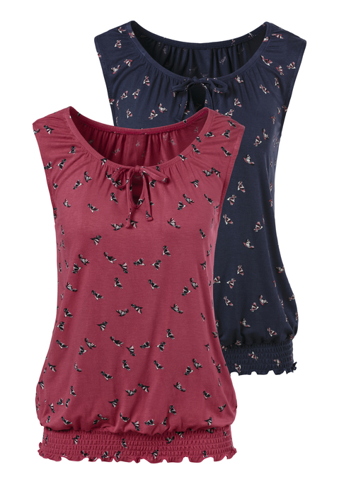 Tanktop von BEACHTIME in koralle, navy