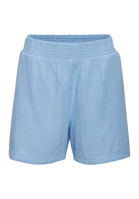 Bild: Webshorts von Beachtime: Sommerliche Shorts von Beachtime. Bequemer Gummibund. Praktische Eingrifftaschen. Lockere Passform. Ideal für heiße Tage. Musselinware aus Baumwolle.