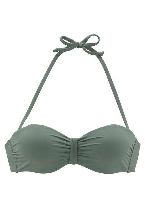 BENCH. Bügel-Bandeau-Bikini-Top Damen oliv Gr.32 Cup A