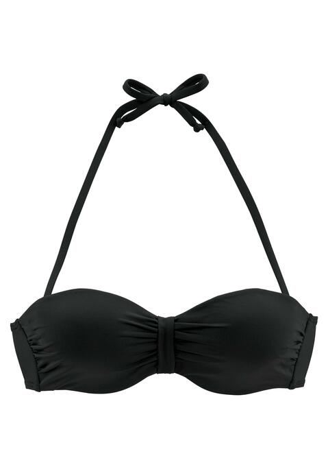 BENCH. Bügel-Bandeau-Bikini-Top Damen schwarz Gr.34 Cup D