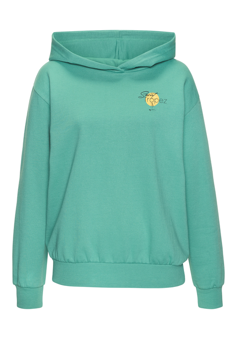 Bild: Kapuzenpullover von Bench.: Hoodie von Bench Loungewear mit Print auf dem Rücken, überschnittenen Schultern, langen Ärmeln, Rippbündchen an Ärmeln und Saum. Weiche Sweatqualität.