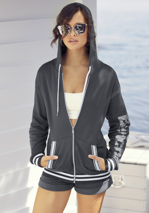 Kapuzensweatjacke von BENCH. in stein